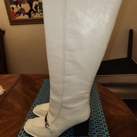 Tory Burch Ivory Perrine Tall Heel Boot - Picture 2 of 5